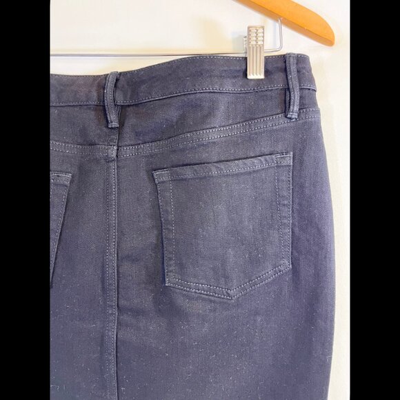 Joe Fresh Black Denim Raw Hem Skirt - Size 8 - Picture 7 of 7